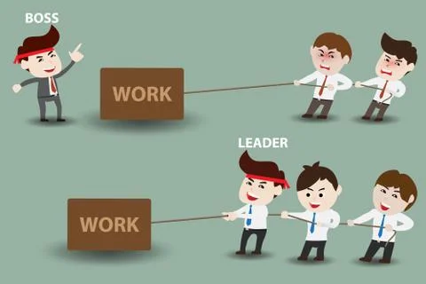 Leader or Boss, template Illustrazione stock