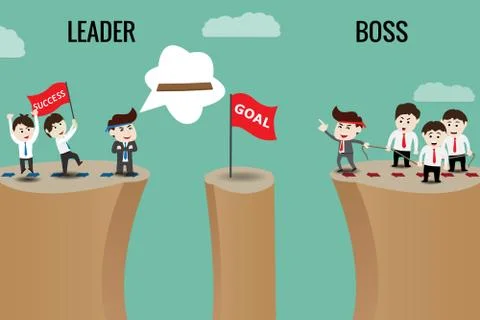Leader or Boss, template Illustrazione stock