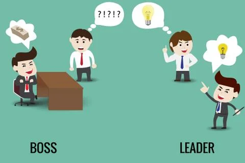 Leader or Boss, template Stock Illustration