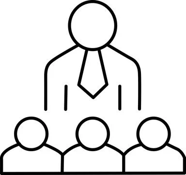 Leader overseeing team Vector Stock Illustration