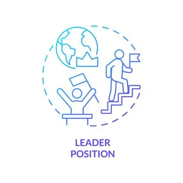 Leader position blue gradient concept icon Stock Illustration