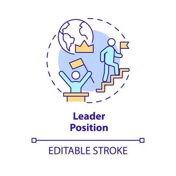 Leader position concept icon Stock Illustration