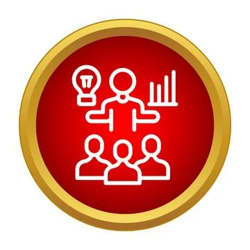 Leader providing presentation, teaching new business ideas Stock Illustration