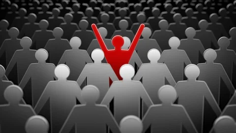 Leader red man Stock Footage 110806288