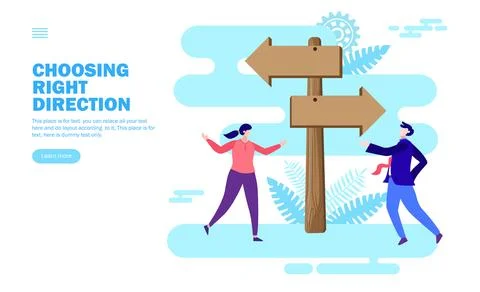 Leader showing direction of path Illustrazione stock