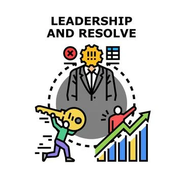 Leader solving problems reaching business success concept Stock Illustration