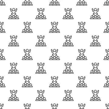Leader speaking to audience seamless pattern background イラスト素材