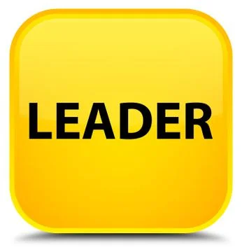 Leader special yellow square button Stock Illustration