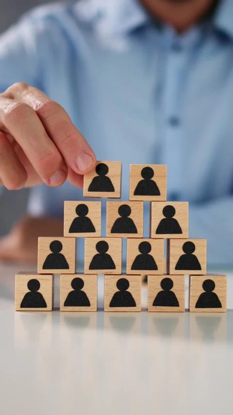 Leader Stacking Blocks Stock Footage 222854622