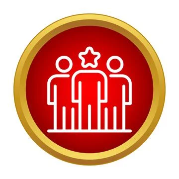 Leader standing out in team group icon Stock Illustration
