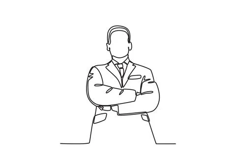 A leader stands confidently Stock Illustration