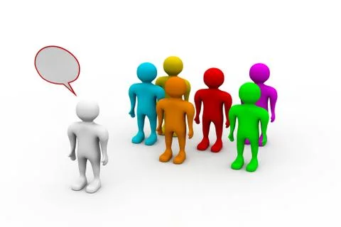 Leader talk Stock Illustration