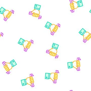 Leader tape vector seamless pattern Stock Illustration