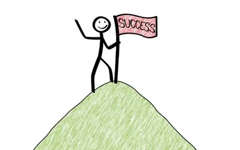 Leader on top Illustrazione stock