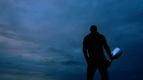 Leader on the top of the world Video stock 76449820