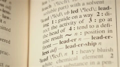Leader word on dictionary page reading letters 動画素材 267176245