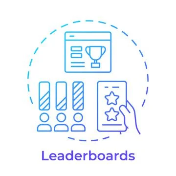 Leaderboards blue gradient concept icon Stock Illustration