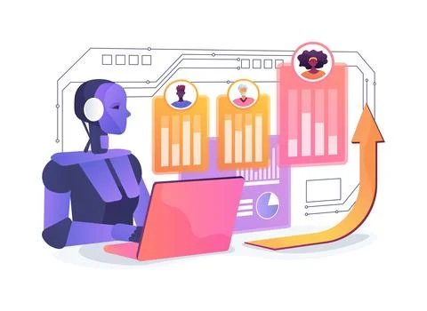 Leadership Analytics Dashboards abstract concept vector illustration. Stock Illustration