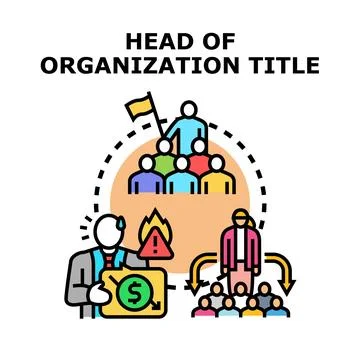 Leadership and organization structure managing business challenges Stock Illustration