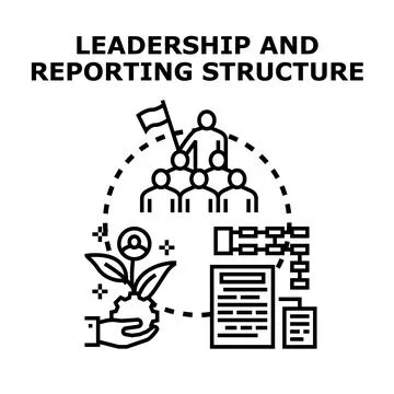 Leadership and reporting structure concept illustration Stock Illustration