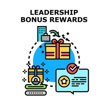 Leadership bonus rewards program developing compensation strategy 스톡 일러스트