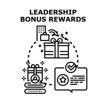 Leadership bonus rewards program developing compensation strategy Stock-Illustration