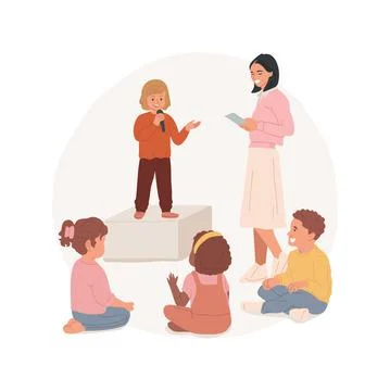Leadership class isolated cartoon vector illustration. Illustrazione stock