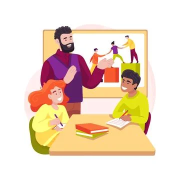 Leadership class isolated cartoon vector illustration. Stock Illustration
