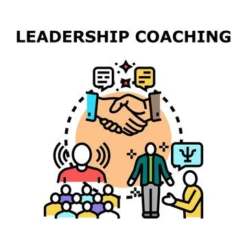 Leadership coaching for professional development and team success Ilustração Stock