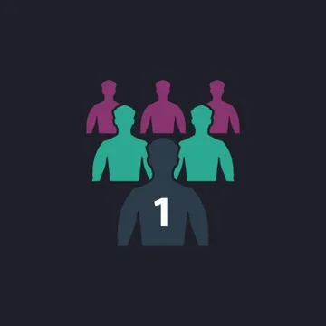 Leadership computer symbol Stock Illustration