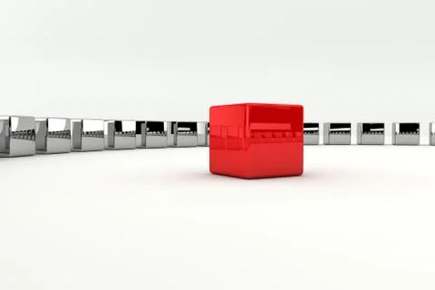 Leadership concept with cubes Stock Illustration
