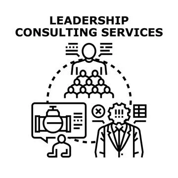 Leadership consulting services developing business solutions 스톡 일러스트