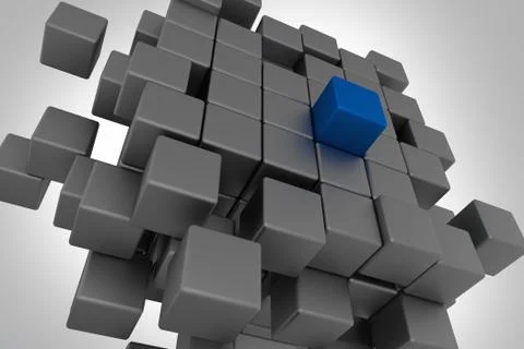 Leadership cubes concept Stock Illustration