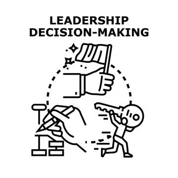 Leadership decision making process for business success Stock Illustration
