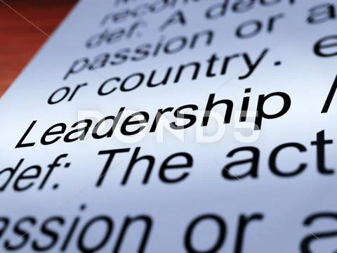 Leadership definition closeup showing achievement Stock Illustration