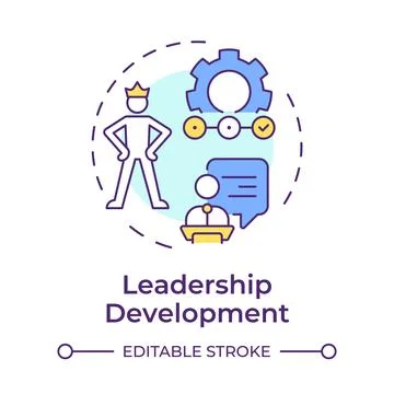 Leadership development multi color concept icon Illustrazione stock