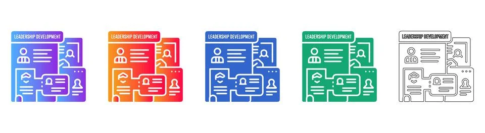 Leadership Development Program Icon Set イラスト素材