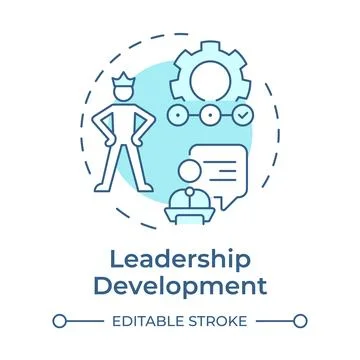 Leadership development soft blue concept icon Illustrazione stock