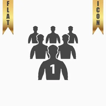 Leadership flat icon Stock Illustration