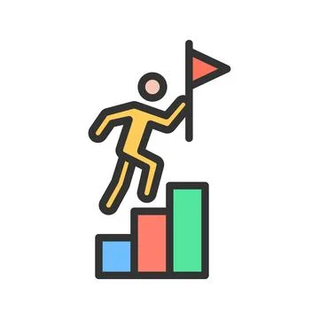 Leadership icon vector image. Illustrazione stock