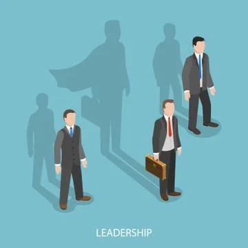 Leadership isometric flat vector concept. Stock Illustration