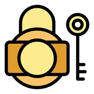 Leadership key icon vector flat 스톡 일러스트
