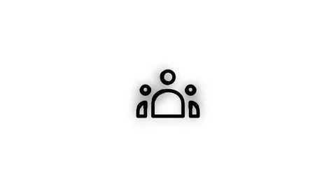 Leadership Line Icon Animation Loop White Background Stockbeeldmateriaal 340190800