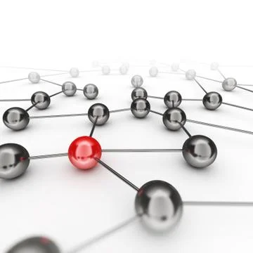 Leadership network connection background 3d rendering Stock Illustration