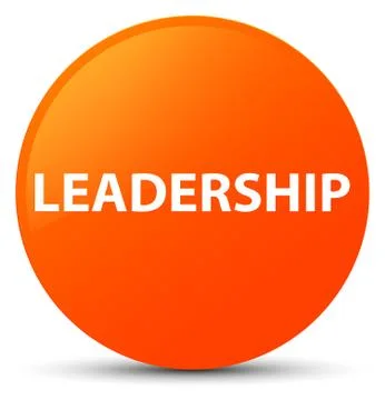 Leadership orange round button Illustrazione stock