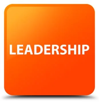 Leadership orange square button 스톡 일러스트