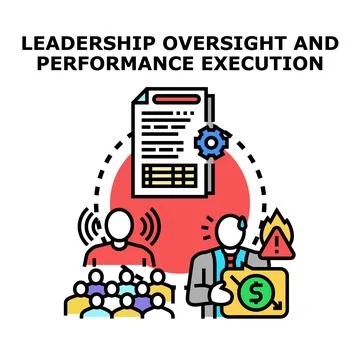 Leadership oversight and performance execution concept Illustrazione stock