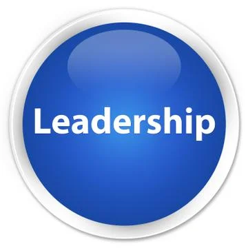 Leadership premium blue round button Illustrazione stock