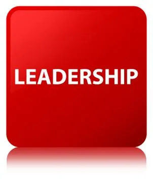 Leadership red square button Stockillustratie