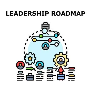 Leadership roadmap planning and development process Illustrazione stock